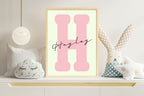 Girls Nursery Wall Art Bundle – Personalized Name + Bear Prints (Set of 3)