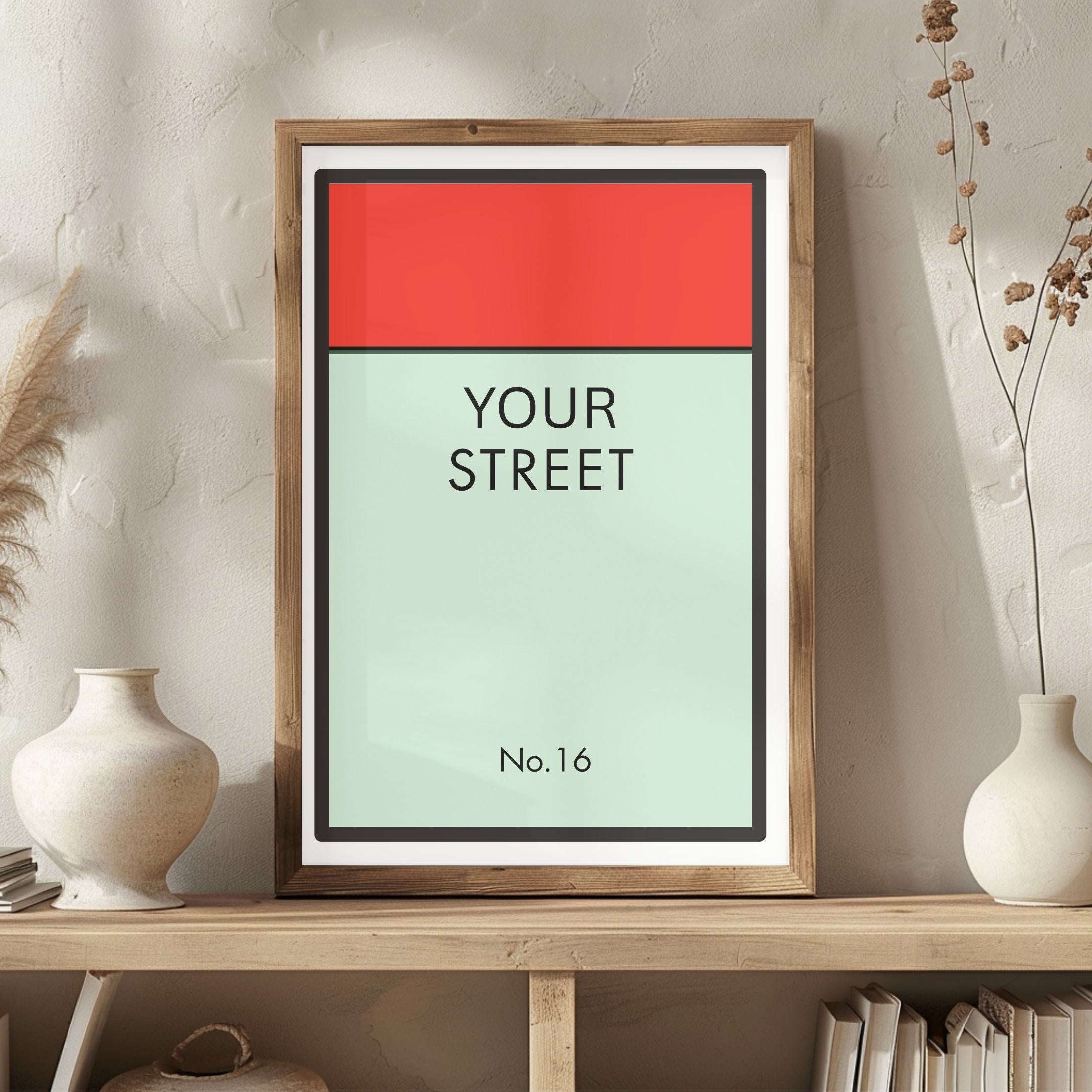 Monopoly Street Names - Red