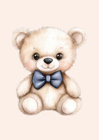 Cute Teddy Bear with Blue Bowtie