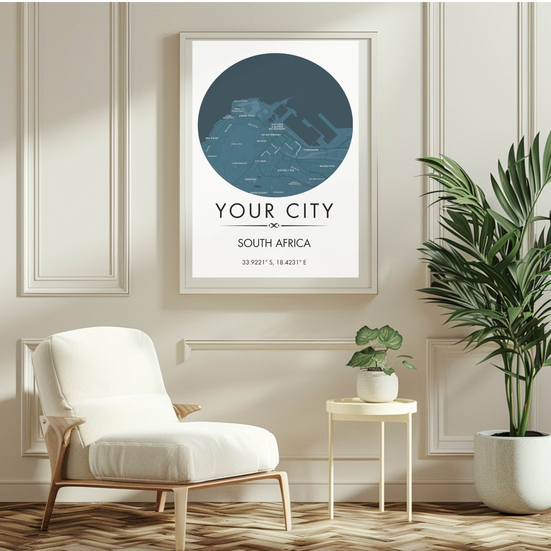 Personalised City Maps - Blue
