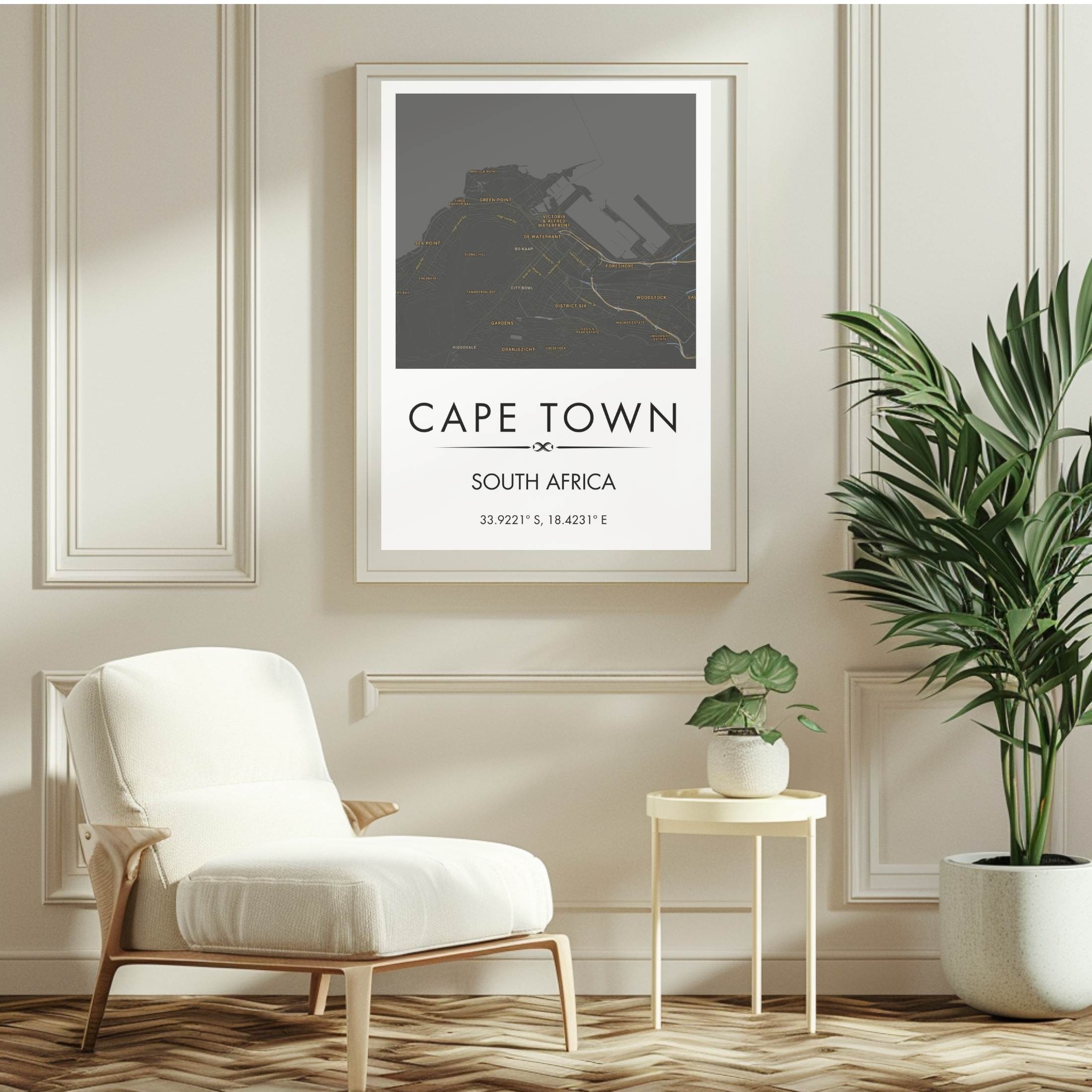 Personalised City Maps Gray and Orange