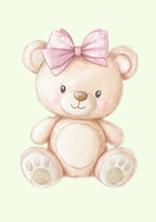 Cute Teddy Bear With Pink Bow