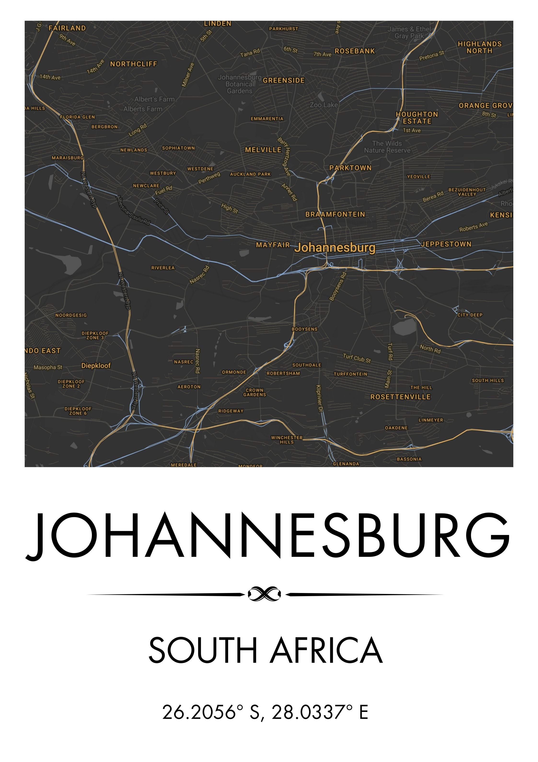 Personalised City Maps Gray and Orange