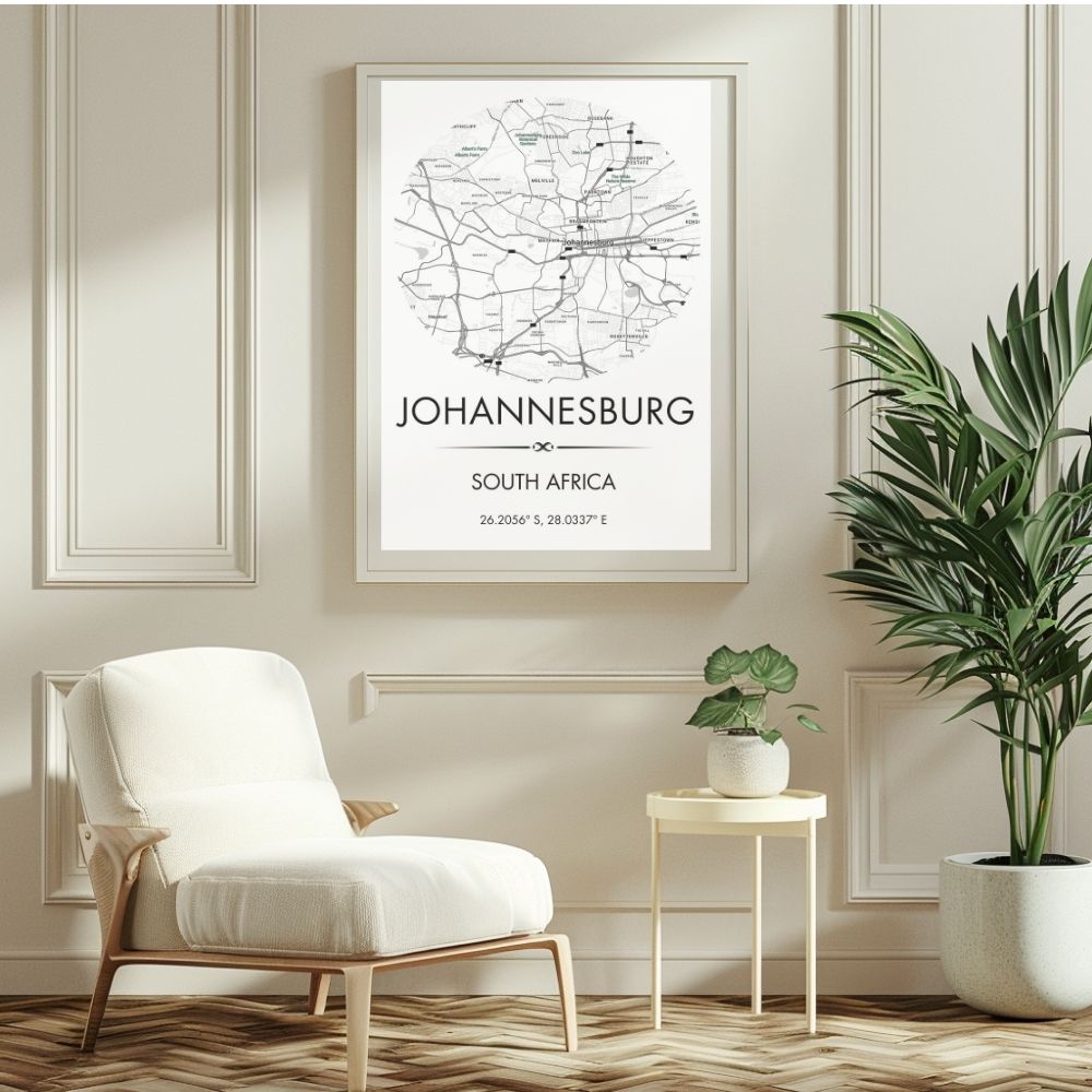 Personalised City Maps Black and White