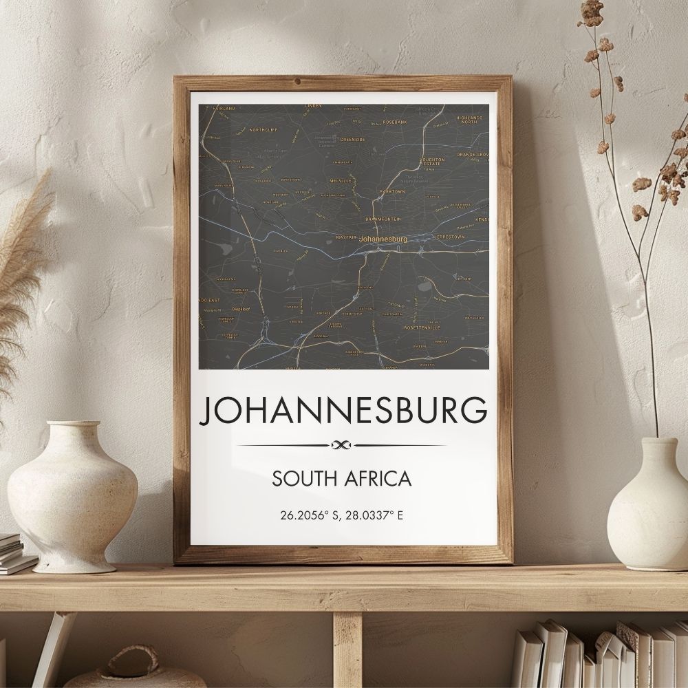 Personalised City Maps Gray and Orange