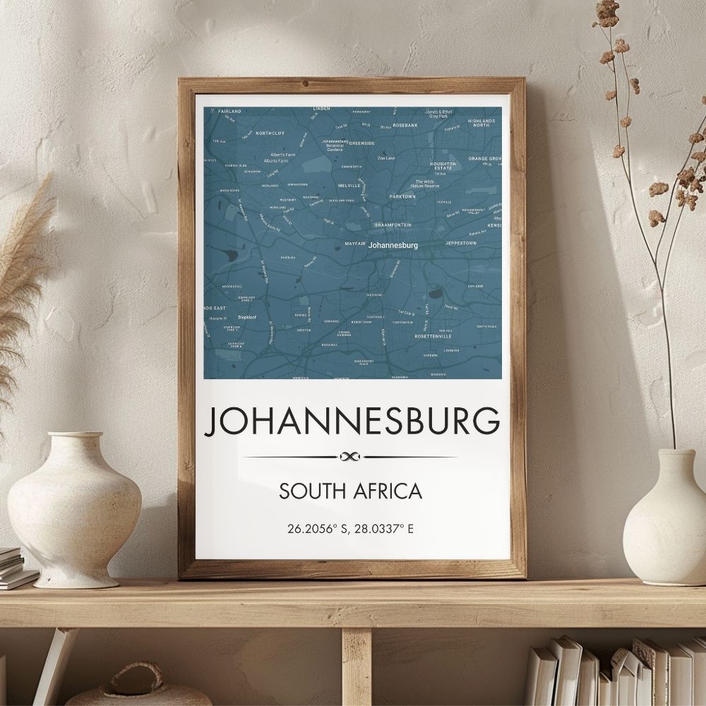 Personalised City Maps - Blue